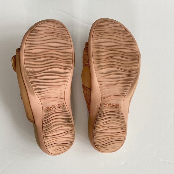 Vionic Womens Sarah Brown/Peach/Beige Sandals USA Size 9.5 W - Picture 7 of 15